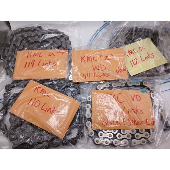 Lot Of 5 Vintage KMC Bike Chains /Chain Links Some Master Links Included Lot #1 - Picture 1 of 15